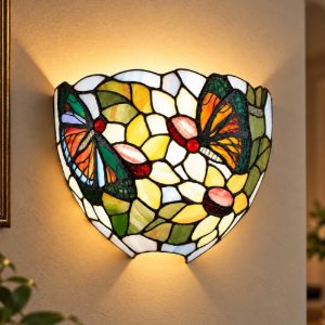 Perenz sunflower applique classica da parete vetro tiffany multicolor