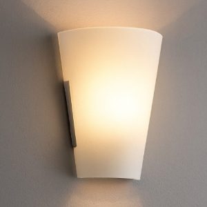 Applique a muro per sala da pranzo in vetro curvo bianco moderna