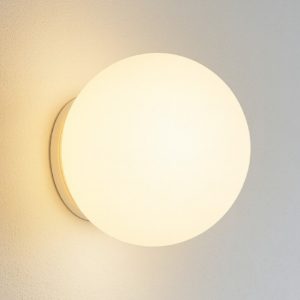 Ideal lux mapa bianco ap1 d30 applique sfera di vetro