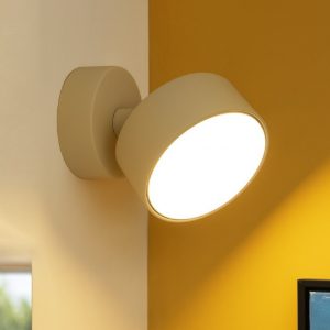 Applique led orientabile a parete rotonda sabbia
