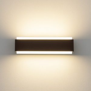 Top light applique bios dm marrone da parete led 12w cct 3000k 4000k