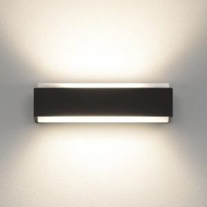 Applique led nera bios dm rettangolare top light cct 3000k 4000k