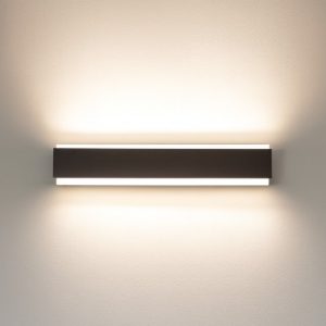 Applique led 18w marrone rettangolare bios top light cct 3000k 4000k