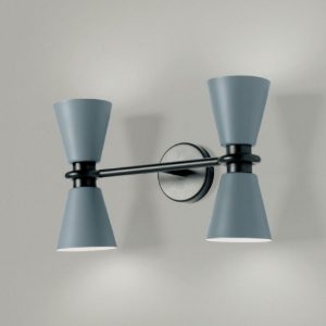 Lampada da parete moderna per interno grigio miloox graal