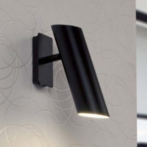 Applique da parete orientabile gu10 nero per interni