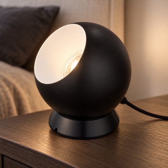 Eglo petto 1 abat-jour per camera da letto gu10 led 2,8w 3000k 13,5cm moderna nera