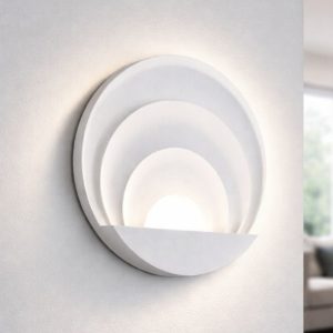 Applique design moderna da parete per soggiorno led 29w 3000k fabas luce sunrise