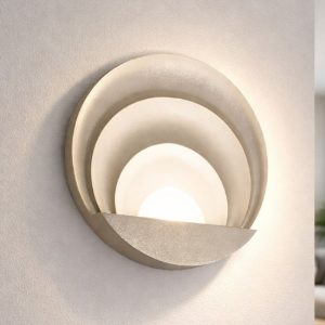 Applique da parete design moderna oro fabas luce sunrise led 29w 3000k