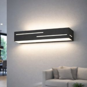 Applique da parete antracite rettangolare led 18w 3000k fabas luce bunny