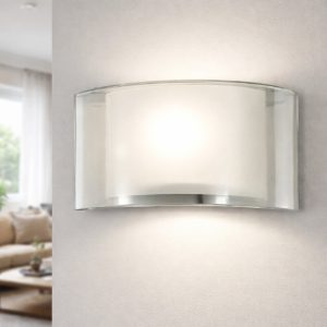 Fabas luce alide applique di vetro trasparente moderna