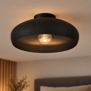 Eglo mogano plafoniera 40cm per camera da letto moderna nera