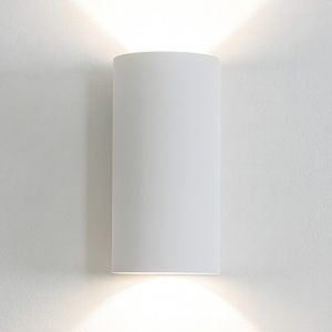 Applique di gesso isyluce per interni cilindro bianco
