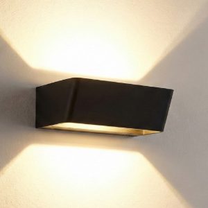 Applique nero led 15w 3000k design moderna luce biemissione