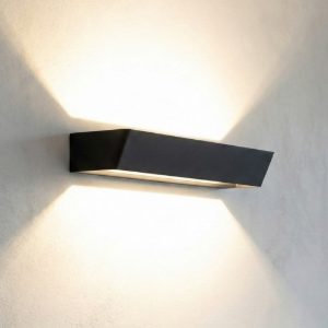 Applique nero led 30w 3000k da parete design moderna