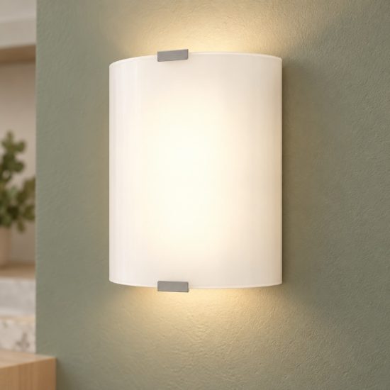 Eglo grafik plafoniera 18cm per cucina moderna argento