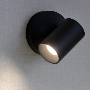 Applique led 11w 3000k orientabile linea light bart s nero