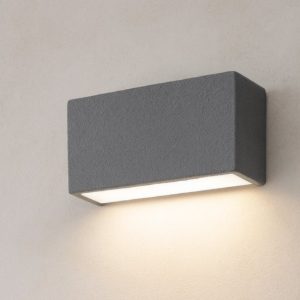 Applique box w1 mono emissione led 6w 2700k finitura cemento linea light