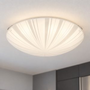 Eglo mars 1 plafoniera 25cm per cucina moderna bianca con decoro a raggi