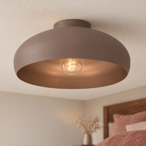 Eglo mogano plafoniera 40cm per camera da letto moderna moka