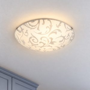 Eglo scalea 1 plafoniera 31,5cm per cucina moderna bianca con decoro