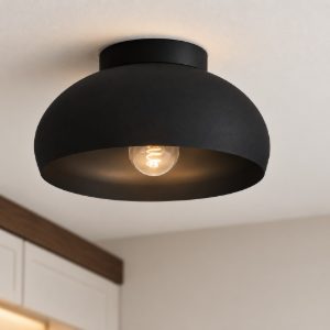 Eglo mogano 2 plafoniera 28cm per cucina moderna nera