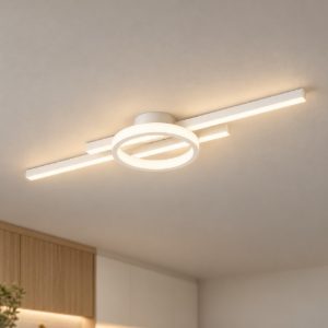 Eglo amandolo plafoniera led 23,5w rgb 2700k 6500k 77,5cm con telecomando per cucina moderna bianca
