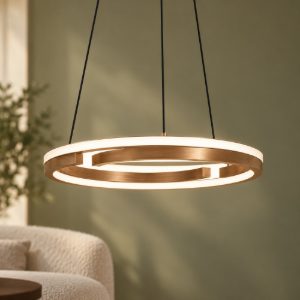 Eglo mezzomonte lampadario led 40w cct 2700k 6500k 48cm con telecomando per soggiorno moderno bronzo e nero