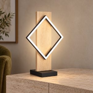Eglo boyal lampada da tavolo led 13w 3000k 42,5cm per soggiorno moderna nero e marrone