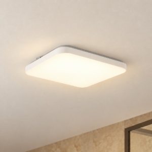 Eglo frania plafoniera led 18w cct 3000k 6000k 33cm ip44 per bagno moderna bianca