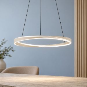 Eglo camerota lampadario led 40w cct 2700k 6500k 57cm con telecomando per sala da pranzo moderno sabbia