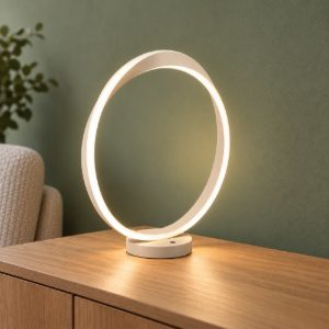 Eglo camerota lampada da tavolo led 10w cct 2700k 6500k 44cm per soggiorno moderna sabbia