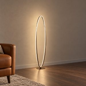 Eglo camerota piantana led 45w cct 2700k 6500k 142,5cm per soggiorno moderna bronzo scuro