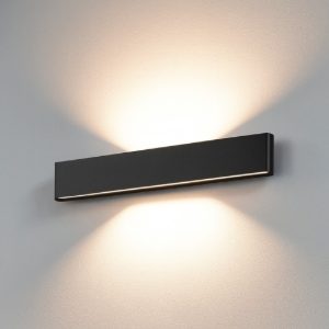Linea light satori applique led 3000k moderna nera 58cm