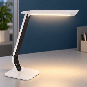 Eglo sellano lampada da scrivania led 4w cct 3000k 6000k 42cm per ufficio moderna bianca e nera