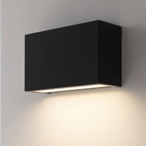 Applique box w1 nero mono emissione led 6w 4000k linea light moderna