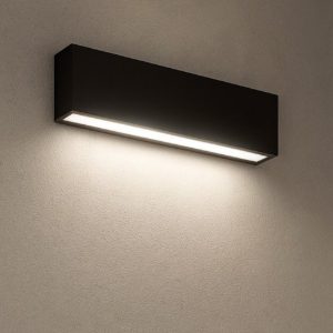 Box w1 applique nero mono emissione led 14w 2700k linea light