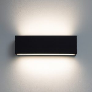 Applique per corridoio led 19w 4000k bi emissione nero box w2 linea light