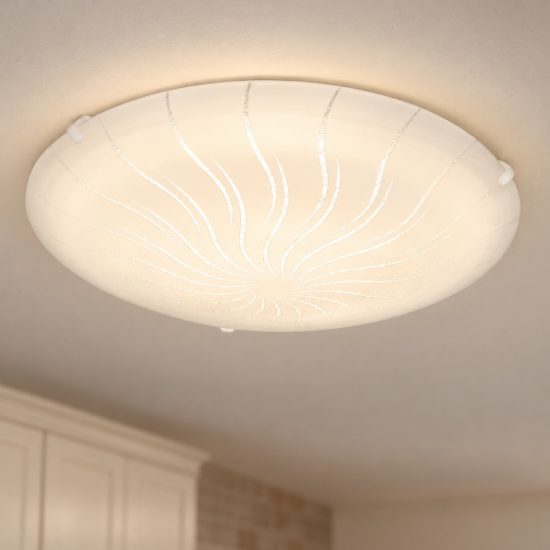 Eglo margitta 1 plafoniera led 10,8w 3000k 31,5cm per cucina moderna bianca