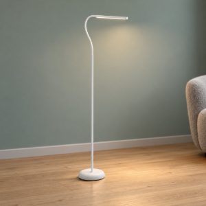 Eglo laroa piantana led 4,2w 4000k 130cm dimmerabile per soggiorno moderna bianca