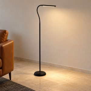 Eglo laroa piantana led 4,2w 4000k 130cm dimmerabile per soggiorno moderna nera