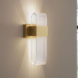 Applique da parete dorato design per soggiorno led 10w 3000k