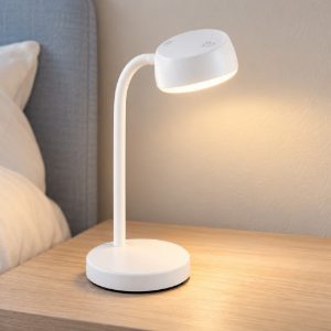 Eglo cabales abat-jour per camera da letto led 4,6w 3000k 34cm moderna bianca