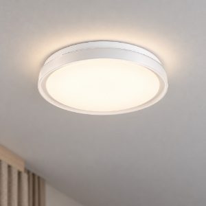 Eglo seluci plafoniera led 40w cct 3000k 6500k 49cm con telecomando per camera da letto moderna bianca