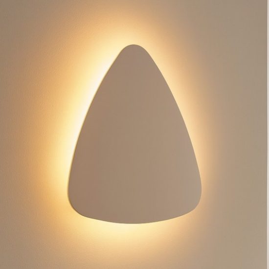 Applique design moderna tortora led 8w 3000k ondaluce geo