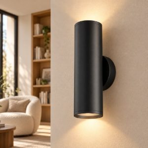 Applique da parete moderna nero maytoni focus s