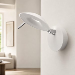 Applique da parete bianca led 3000k stilnovo torino orientabile