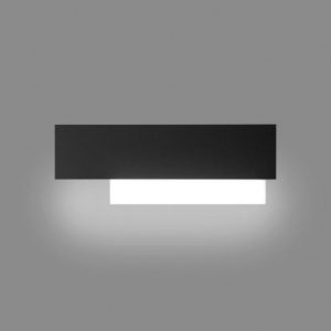 Gea luce doha applique led piccolo nero 12w 3000k