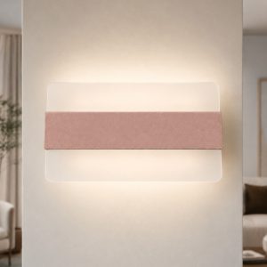 Applique da parete per corridoio moderna oro rosato led 16w cct 3000k 4000k 26cm