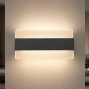 Applique da parete led 16w cct 3000k 4000k moderna antracite