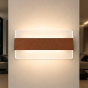 Applique per corridoio led 16w cct 3000k 4000k moderna da parete rame opaco 26cm